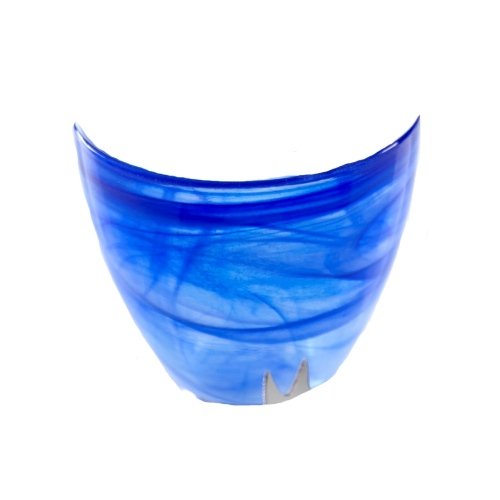 Shiraleah Polished Alabaster Votive Dish/Bowl, Blue