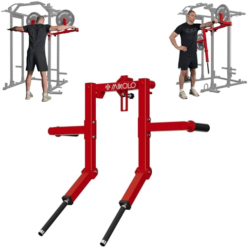 Mikolo Lateral Raise Attachment for Squat Rack, Standing Lateral Raise Machine with 1" Holes, Power Rack Cage Attachment, Upper Body Strength Training Machine for Home Gym