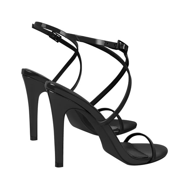 Richealnana Women's Ankle Buckle Crisscross Strap Open Toe Stiletto High Heel Sandals For Party Prom3