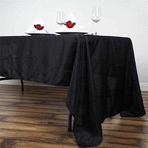 AK TRADING CO.Company 60 x 126-Inch Rectangular Polyester Tablecloth - Made in USA - Black (PolyTC-60x126-Black)