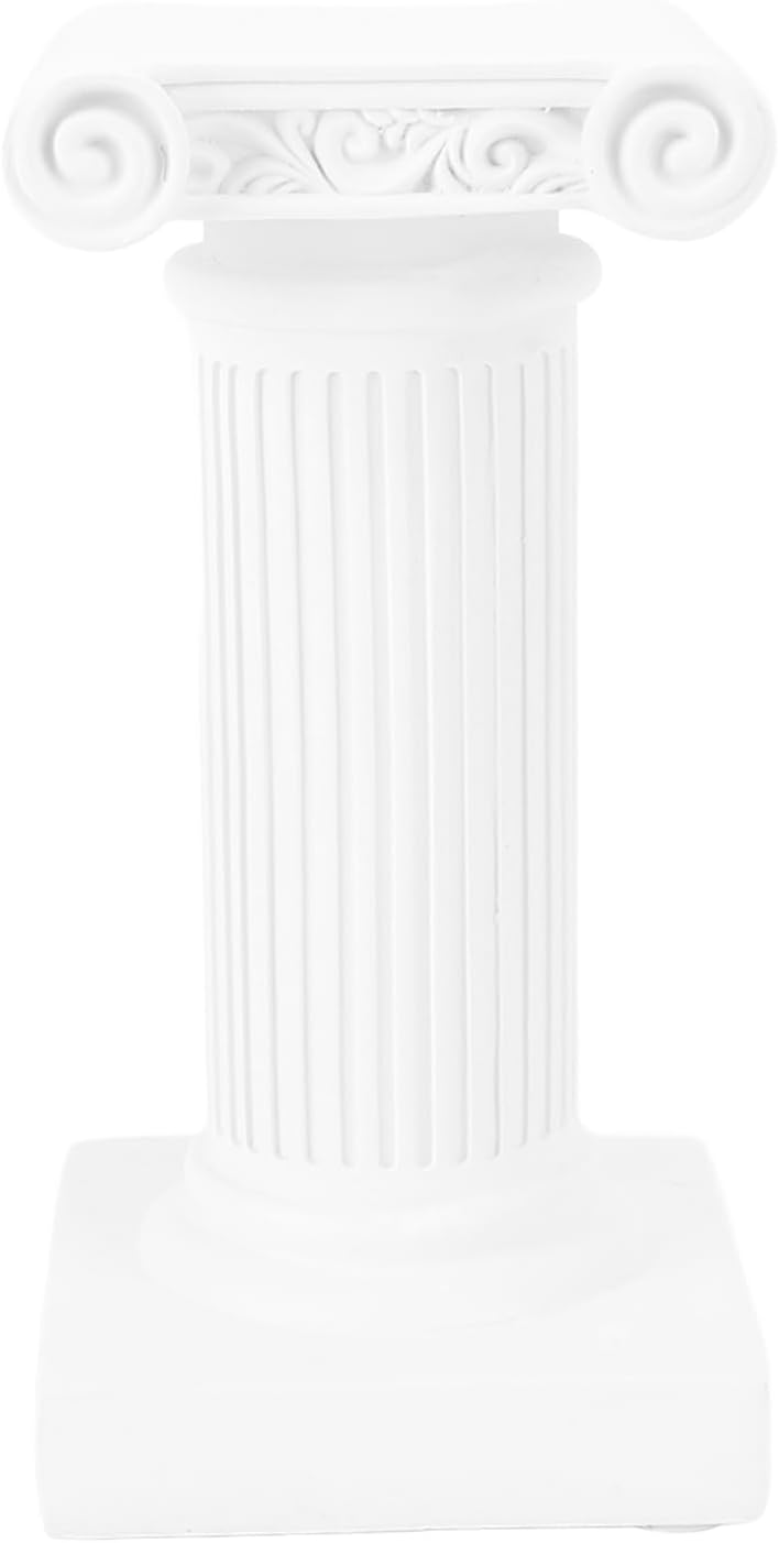 Aramox Tall Roman Column with Base, Stand Greek Column Magnesium Oxide Statue Sculpture Pedestal Holder, Mini Pillar Decor Classic Greek Statues (7126D-1501)
