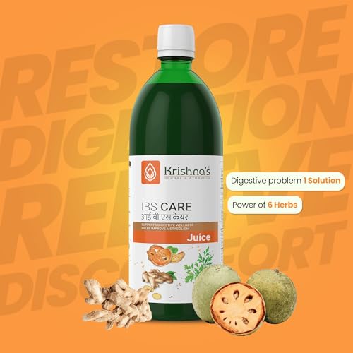 Image of KRISHNA'S HERBAL & AYURVEDA IBS Care Juice For Digestive Health, Helps Manage Digestive Issues, No Artificial Colors or Flavors - 1000 Ml (Pack of 1)