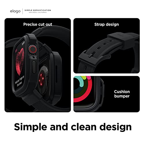 elago Armor Case with Band Compatible with Apple Watch 11/10/9/8/7,SE3/2/1 Compatible with iWatch 45mm 44mm 41mm 40mm - Image 4