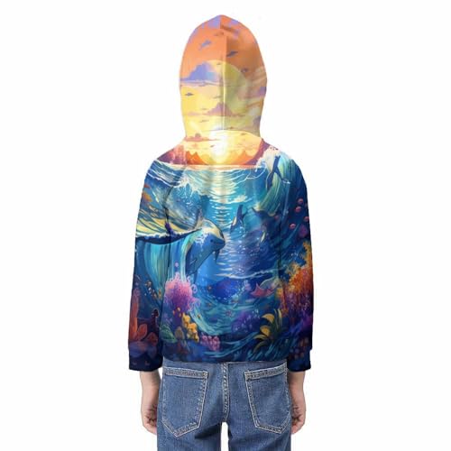 Sweat à capuche Océan 3D le cadeau idéal pour ado de 11 à 13 ans