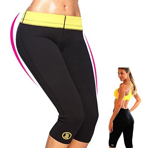 sameili Weight Loss Hot Shaper Pants for Women/Men - Easy Slimming Yoga Capri with Waist Trainer (Black)-picture-22