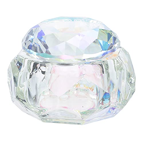 FOMIYES Clear Nail Art Acrylic Liquid Powder Dappen Dish Bowl Glass Crystal Cup Glassware with Lid Nails Pen Holder Container for Nail Art Manicure Care Tools