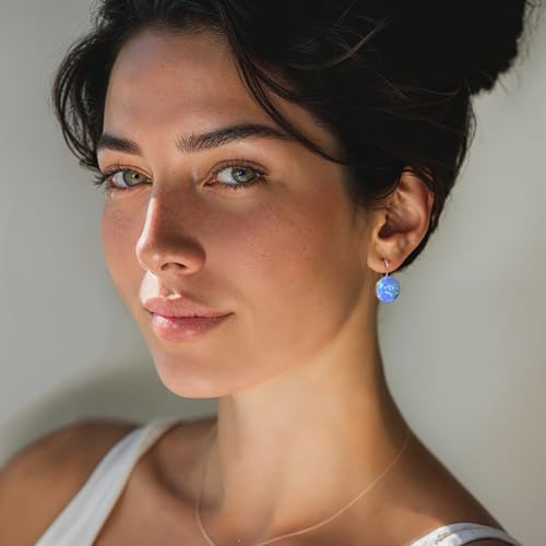 14K Gold Gemstone Earrings - Solid Gold Earrings -14K Gold Earrings for Women - Statement Earrings - Gold Dangle Earrings - Wedding Earrings for Brides - Gemstone Jewelry for Women2