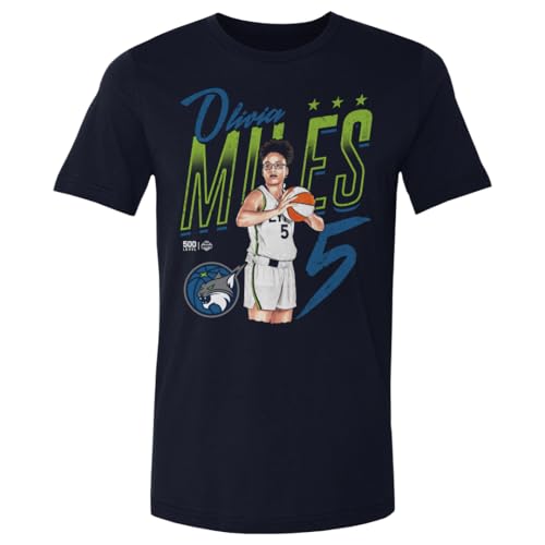 500 LEVEL Olivia Miles Minnesota Lynx Player Pose Shirt (True Navy X-Large)