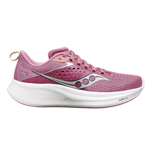 Image of Saucony Women's Ride 17 Sneaker, Orchid /Silver, 5.5 Wide