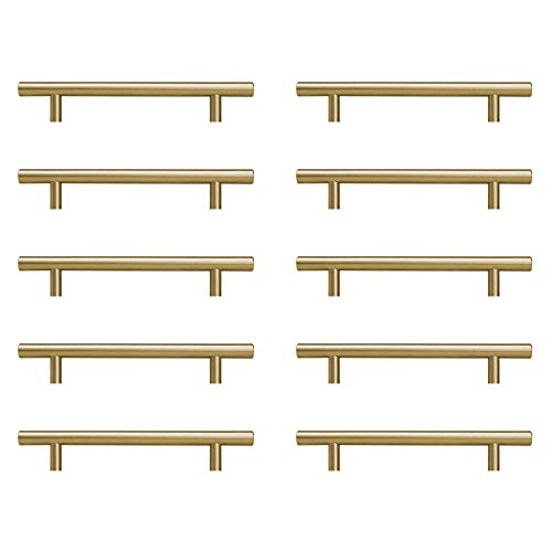Sturdyy Tiradores Cocina Tiradores Armarios Oro 10 Piezas Acero 12,8CM Inoxidable Pintura en Aerosoll Lnstalación de Agujeros Oro