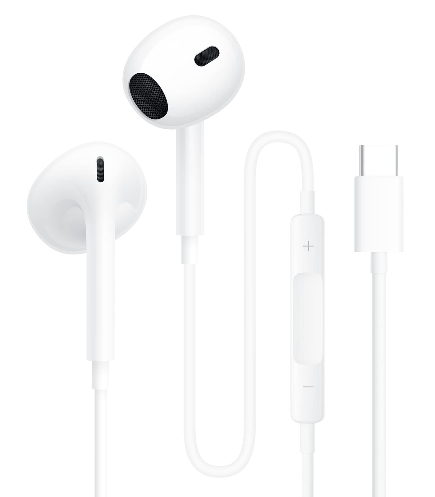 USB C Kopfhörer, in Ear Kabel Kopfhörer, Type C Kopfhörer mit Mikrofon und Lautstärkeregler, HiFi-Stereo, kraftvoller Bass und kristallklares Audio Kompatibel mit Phone 16 15, Huawei, Samsung, Xiaomi