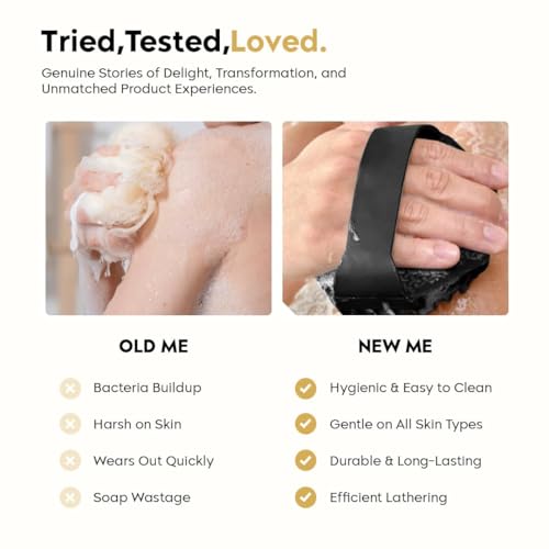 Image of Silicone Body Scrubber - Deep Cleansing & Exfoliating Shower Brush for Soft, Smooth Skin, Improves Skin Texture, Boosts Circulation, Gentle & Hygienic Bath Scrubber for Men & Women