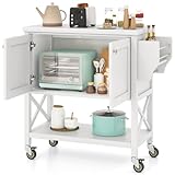 【Application polyvalente】Ce chariot de rangement est conçu pour se fondre parfaitement dans n'importe quel style de décoration, ajoutant fonctionnalité et style à votre espace. Il convient à divers endroits, notamment votre cuisine, votre salle à manger et votre salon.