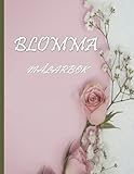  Blomma Målarbok för Barn och Vuxna: Perfekt Pressent Till Stresslindring och Avslappning , Enkla Färgsidor för Blommor ,Färgböcker för flickor förskolbarn Seniorer och Tonåringar