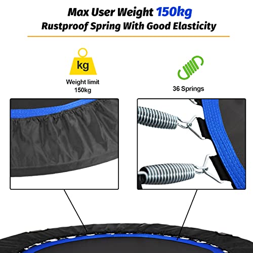 image for ADVWIN Trampoline, 40 Inch Fitness Mini Trampolines, Suitable for Adul