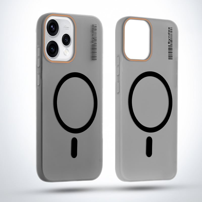 DL3 Mobilak Case Back Cover for OPPO Reno 15 5G (Oppo Reno15), Sleek Frosted Translucent Back Only Compatible with Wireless Magnetic Accessories | Anti-Scratch Shockproof Phone Case (Black)