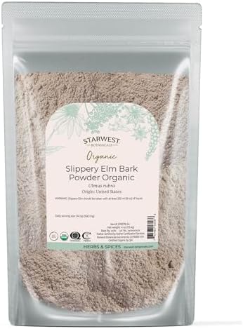 Starwest Botanicals Organic Slippery Elm Bark Powder for Women & ...