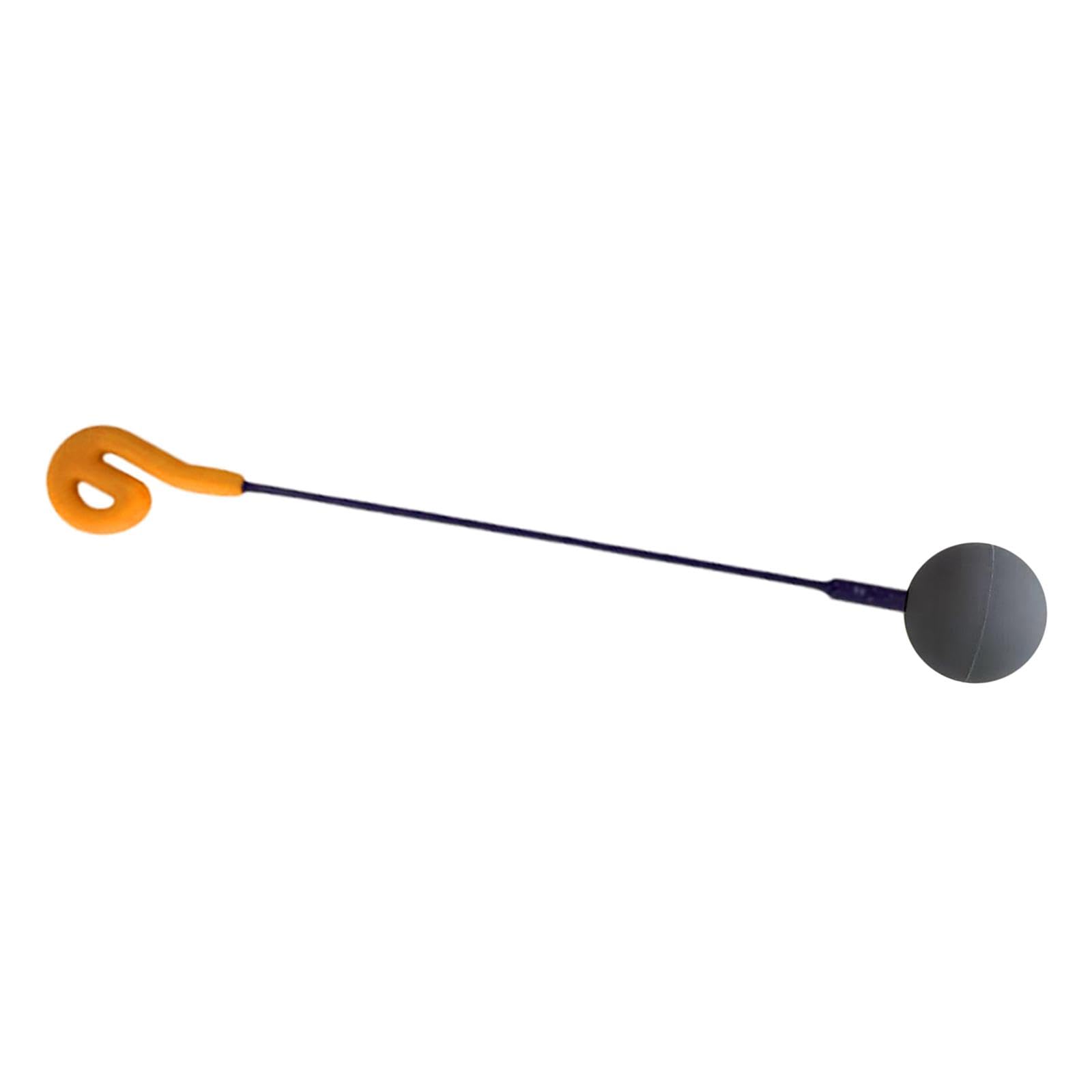 Friction Gong Mallet Doppelkopf, 27cm, Akustikklöppel, Resonanzhammer mit Gummikopf für Meditation und Klangreisen, Widerstandsfähigem Gummi Klangstab, Orange