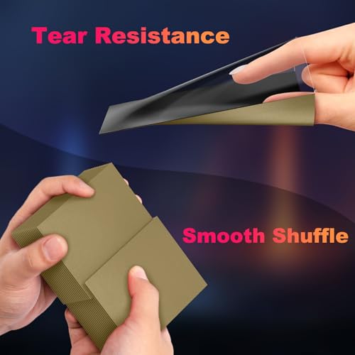 Image of 200 Pack Card Sleeves, Matte Dual Trading Card Sleeves with Opaque Back & Smooth Shuffle, Tear Resistant Card Protectors for MTG, TCG and Game Cards (Truth Brown)