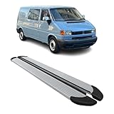  OMAC Schweller Trittbretter Schweller kompatibel mit VW Transporter T4 1990-2003 L2 Langer Silber Alu