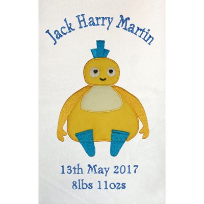 Twirlywoos Chick Personalised Super Soft Fleece Baby Blanket (White)