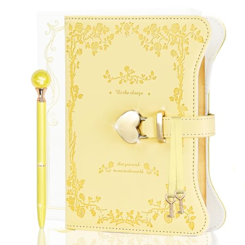hi! - Agenda SCI con cerradura y llaves para niñas y mujeres, diario de 360 páginas con cerradura para niñas, ideas de regalo, diario con cierre con bolígrafo, bonito juego de diarios para