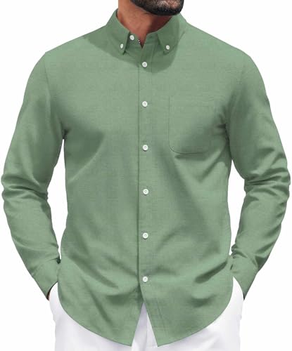 Chemise décontractée à manches longues respirante et légère avec boutons robustes homme
