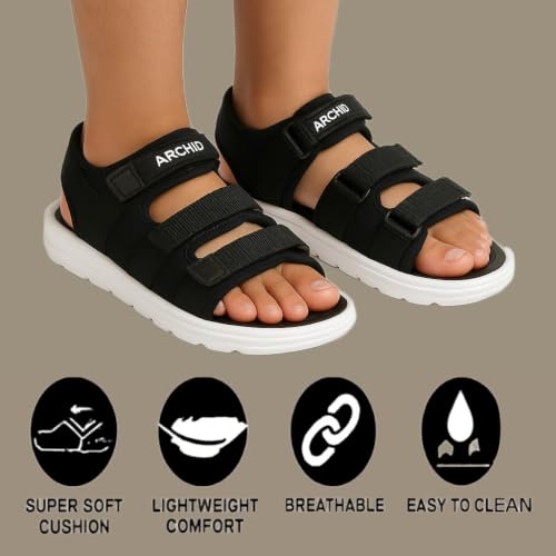 Image of ARCHID Kids Boys Sandals with Back Strap | Lightweight EVA Sole | Comfortable Anti-Slip Casual Sandals for Boys | Outdoor, Indoor, Travel & Everyday Footwear