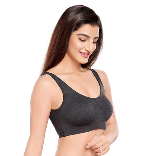 Image of juliet Non Padded Full Coverage Sports Bra for Women | Slip on Bra | Low Impact High Coverage Wireless Support Sports Bra JS 90