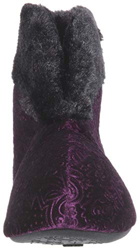 Dearfoams Women's Sadie Embossed Velour Bootie Slipper - Image 3