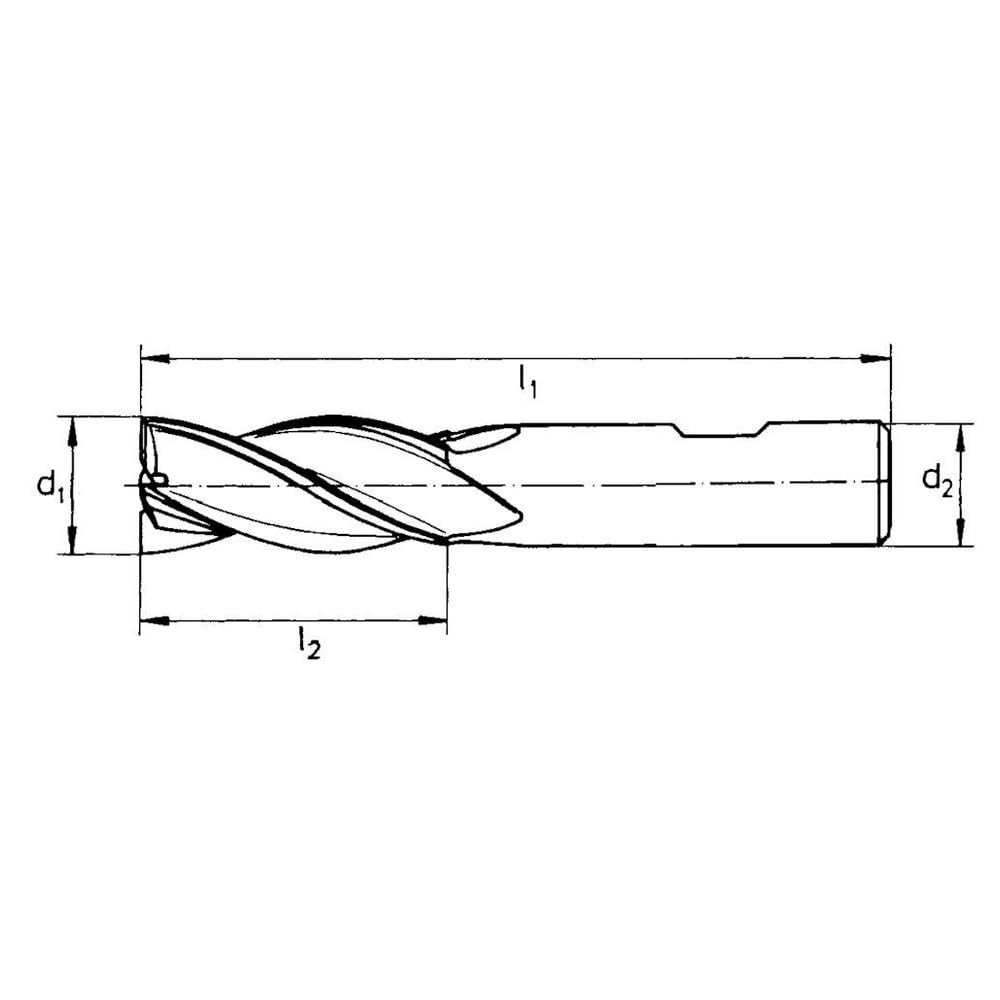 Gühring 9036510030000 Drei-Schneiden-Fräser, DIN 327K, M42, 3,00 mm