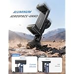 Lamicall Aluminum Phone Tripod Mount with 3 Cold Shoes & Arca Port & 1/4" Thread, [Wider Clamp] Camera Phone Holder Adapter Valentines Day Gift for iPhone 17 Smartphone Tripod Cell Phone Holder - Image 5