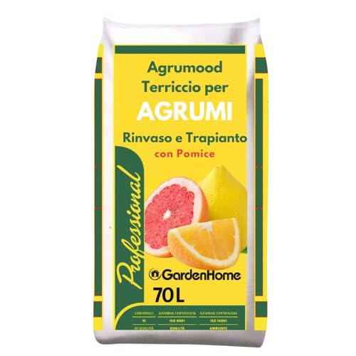 GardenHome® Terriccio per Agrumi, 70L, GEO Aromix con Pomice e Torba, per Rinvaso e Trapianto di Limoni, Mandarini e Aranci e piante Aromatiche