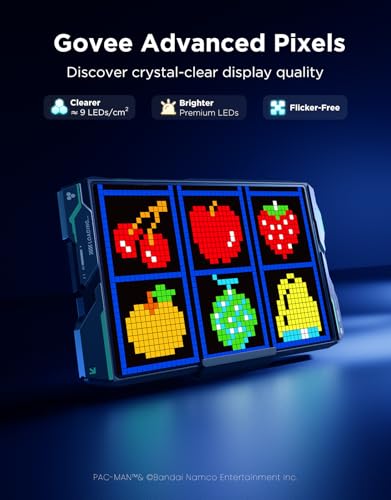 Image of Govee x PAC-MAN Gaming Pixel Light, LED Panel with Real-time Info Display