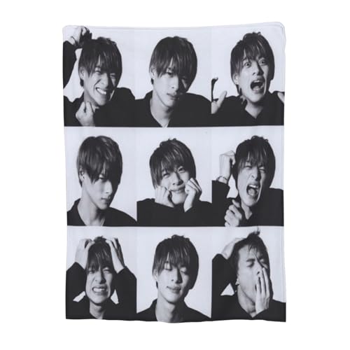 平野紫耀 ブランケット毛布フランネル大判 多機能ひざ掛け 柔らかく肌触り 洗える 軽量 帯電防止 四季通用 50"X40"