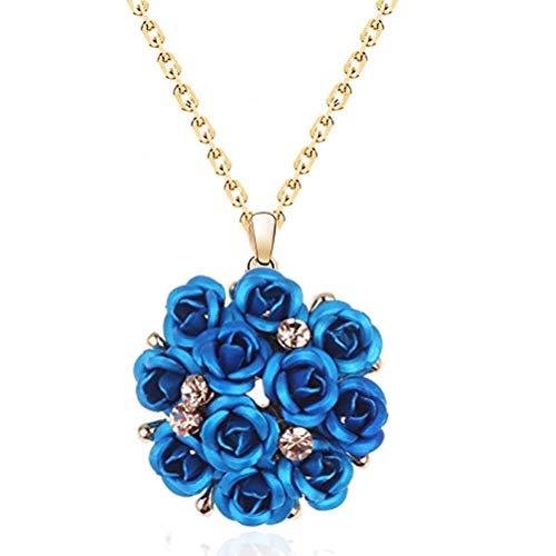 YouBella Jewellery Stylish Gold Plated Floral Necklace Jewellery for Women and Girls (Blue) (B07XX8XDWL) Amazon Price History, Amazon Price Tracker