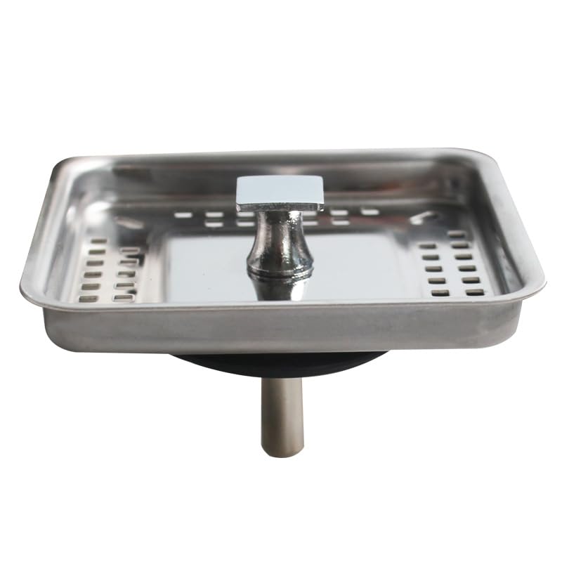 Colador cuadrado de acero inoxidable para fregadero