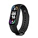 Kemite Für Xiaomi Band 6 1,56 Zoll Amoled Mi Band 6 Fitness Tracker Band Blut-Sauerstoff-Herzfrequenz-Test nur Englisch und Chinesisch., Schwarz