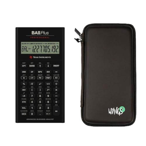 Texas Instruments TI-BA II Plus Professional + Housse de Protection SafeCase + Extension de Garantie
