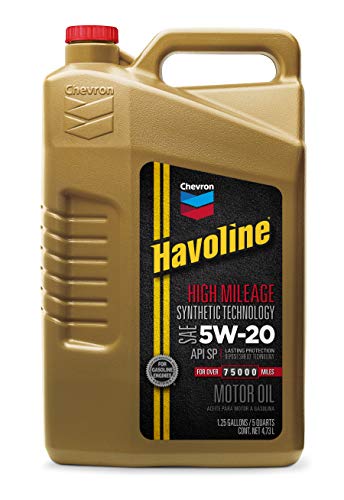 HAVOLINE 5W20 High Mileage Synthetic Blend, 5 Quarts, 1 Pack (223680474)