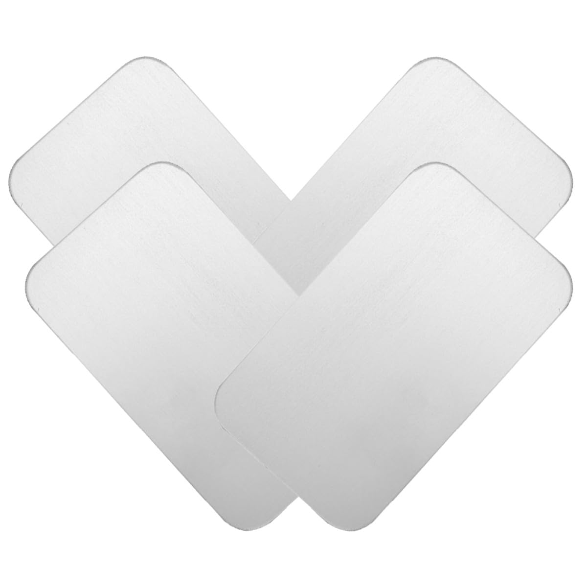 Beavorty 4pcs Small Animal Cooling Pad Made of Lightweight Aluminium Excellent Thermal Conductivity for Rabbit and Hamster Summer Use, Sturdy Cooling Mat for Pet Comfort