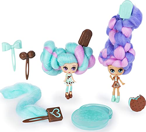 Candylocks, BFF 2-Pack, 3" Mint Choco Chick and Choco Lisa, Scented Collectible Dolls with Accessories