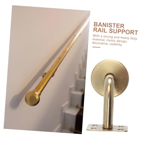 Support main courante doré inox résistant pour rampe escalier stable