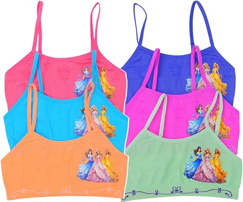 Image of ToBeInStyle Girl Pack of 6 Set Spaghetti Strap Training Bras & Boyshorts Bikinis