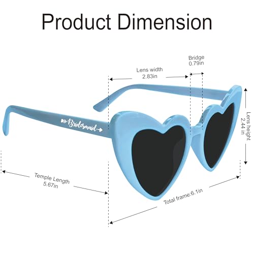 LotsBuyLots 10 Pairs Bachelorette Sunglasses Vintage Heart Bridesmaid Sunglasses for Wedding Favors Bridal Shower Supplies2