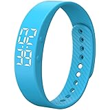 Nozuma デジタル腕時計 歩数計付き シンプルデザイン 男女兼用 ファッションウォッチ シリコンバンド 多機能 学生向け 誕生日・夏休み・夏・感謝祭・その他祝日用 (グリーン)