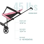 Dream-On-Me-Coast-Rider-Travel-Stroller–Pink-Lightweight-Compact-Baby-Stroller-Theme-Park-Approved-Book-Folding-Design-Adjustable-Handle-Soft-Ride-Wheels-Converts-to-Rider-Scooter