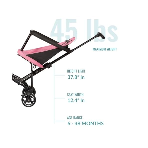 Dream-On-Me-Coast-Rider-Travel-Stroller–Pink-Lightweight-Compact-Baby-Stroller-Theme-Park-Approved-Book-Folding-Design-Adjustable-Handle-Soft-Ride-Wheels-Converts-to-Rider-Scooter