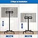 HOLMAXD Mobile TV Cart Rolling TV Stand for 23-65 Inch LCD LED OLED 4K Smart TVs up to 110lbs, Height Adjustable Portable AV Cart with Wheels and Tilt Mount, Outdoor TV Stand Mount, Max VESA 400x400mm