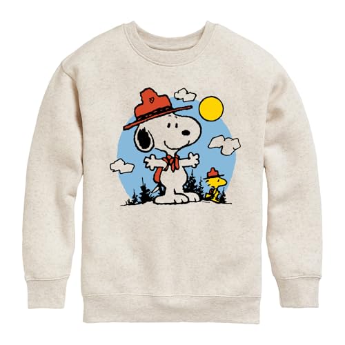 HYBRID APPAREL - Peanuts - Snoopy Outdoor - Toddler & Youth Crewneck Fleece Sweatshirt
